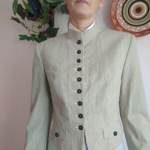 Pauw Amsterdam Black and White Striped Jacket